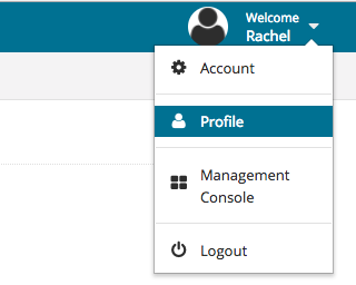 Portal Profile dropdown menu Thumbnail